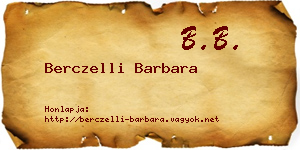 Berczelli Barbara névjegykártya